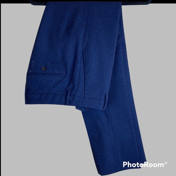 BONOBOS Men slim straight fit pants size 29 Italian finest wool in Blue - Picture 5 of 7